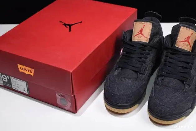'black' AO2571-001 Air Jordan x 4 Levi's 0701